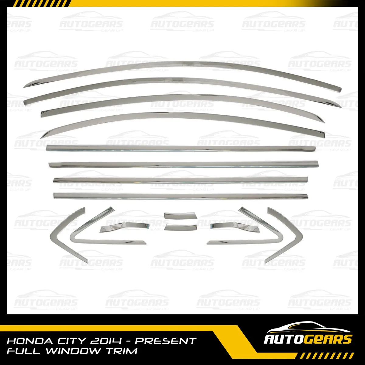Honda City (2014 - 2020) Full Window Chrome Trim 1