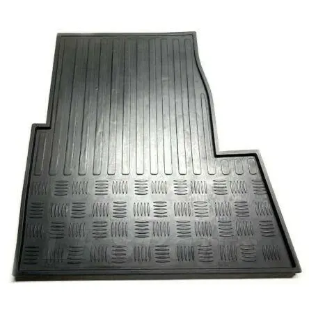 Black Fitted Molded Rubber Front Floor Mat Set 1