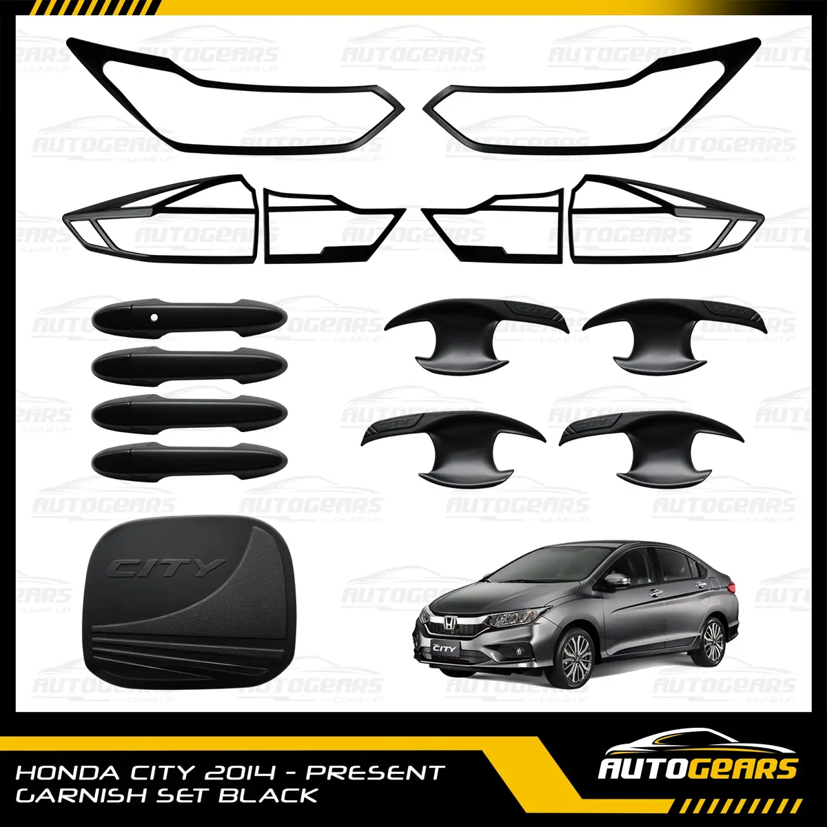 Honda City (2018 - 2020) Garnish Set Black 2