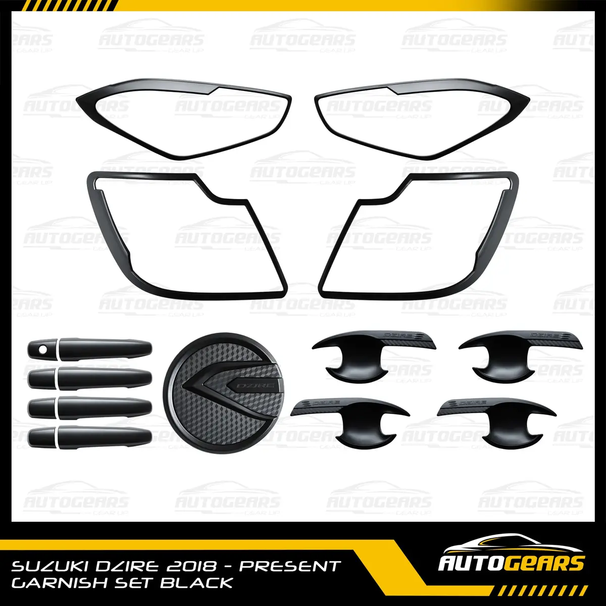 Suzuki Dzire (2018 - 2026) Matte Black Garnish Set 1