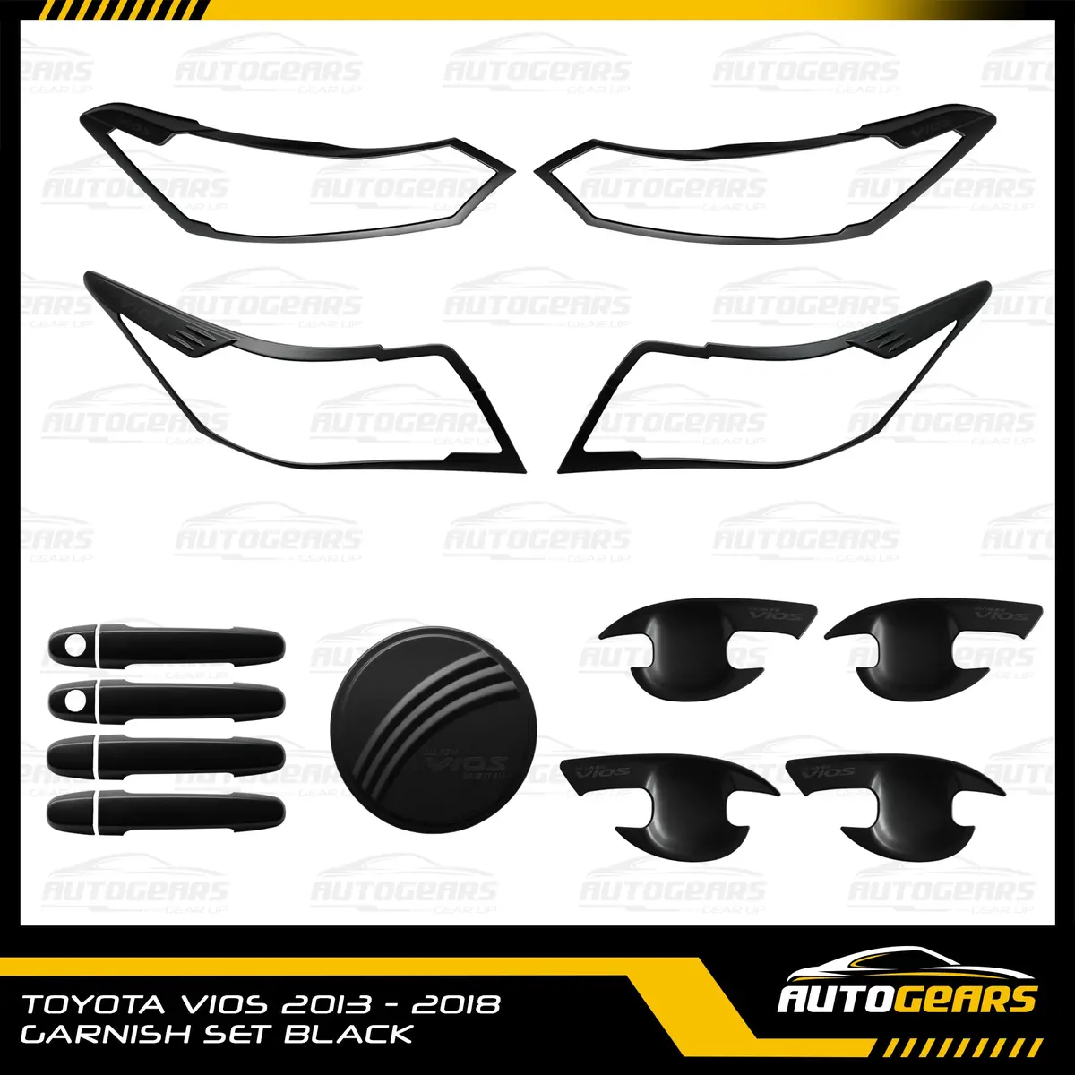 Toyota Vios (2013 - 2018) Matte Black Garnish Set 1