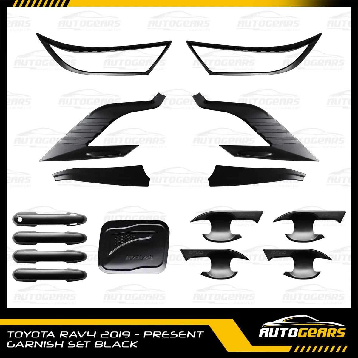 Toyota Rav4 (2019 - 2026) Matte Black Garnish Set 1