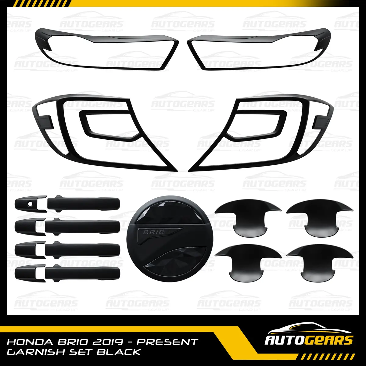 Honda Brio (2019 - 2022) Matte Black Garnish Set 1