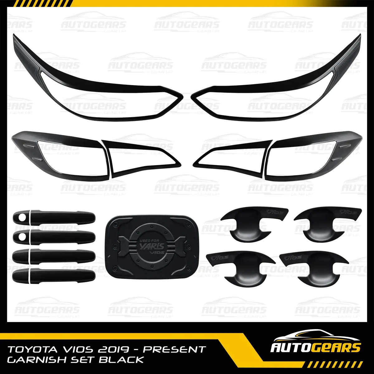 Toyota Vios (2019 - 2026) Matte Black Garnish Set 1