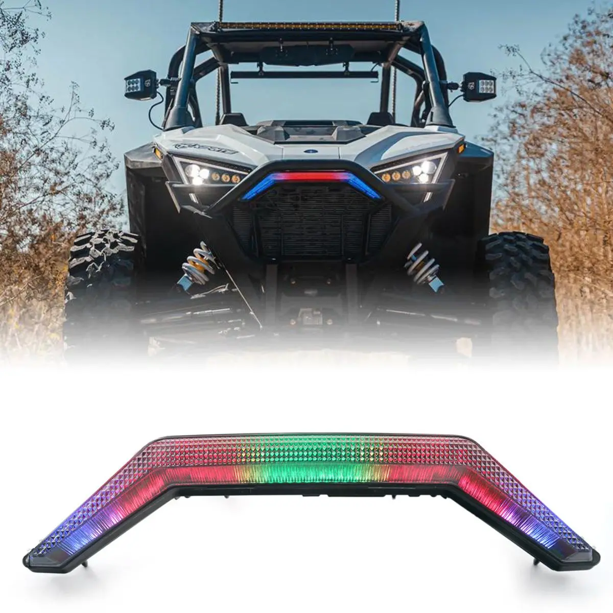 Rgb Front Grille Accent Light For Polaris Rzr Pro Xp 1