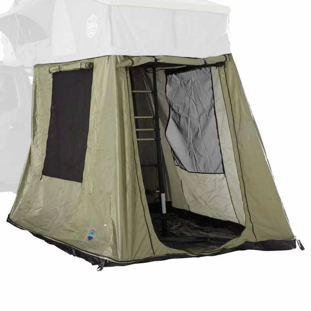Hd Nomadic 3 Roof Top Tent Annex Green Base With Black Floor & Travel Cover 1