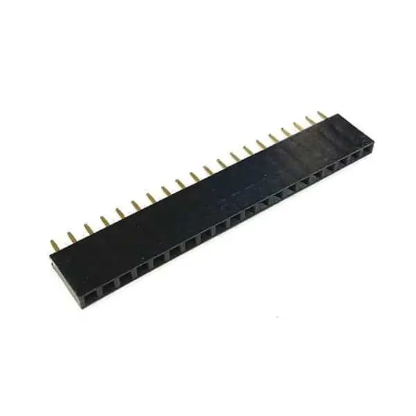 1X20 Female Pin Header Berg Connector, Black 1