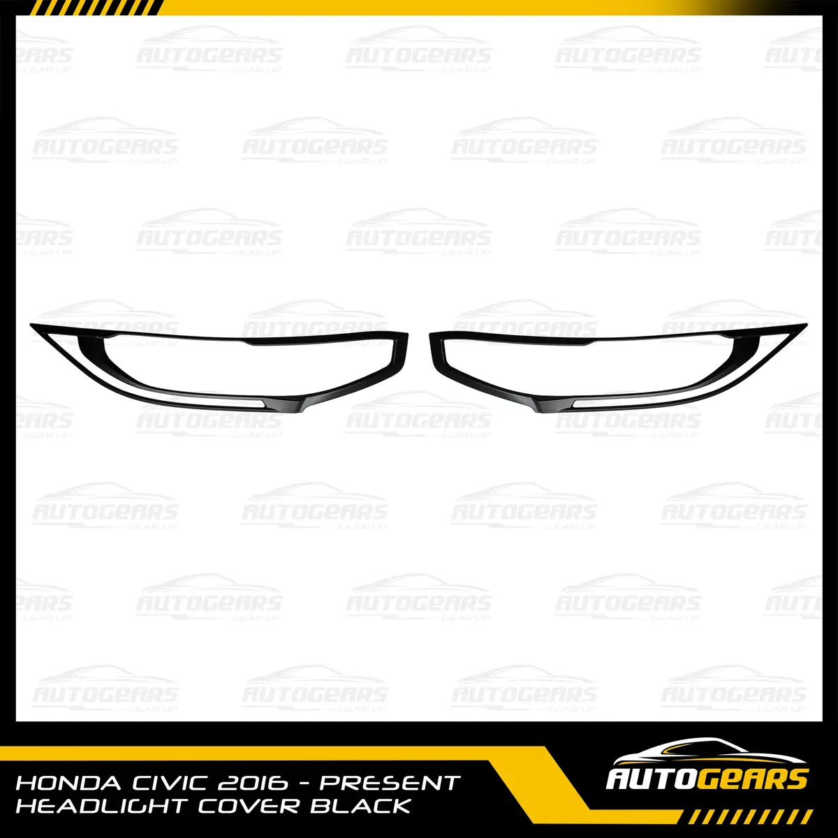 Honda Civic (2016 - 2021) Headlight Cover Black 1