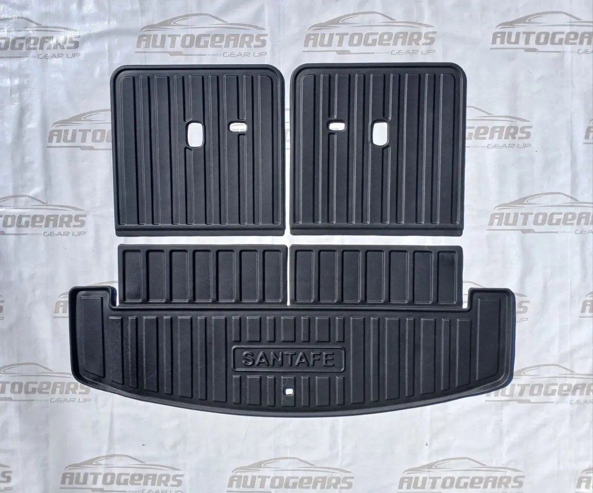 Hyundai Santa Fe (2024 - 2026) Trunk Tray | Cargo Tray With Backseat Cover V3 1