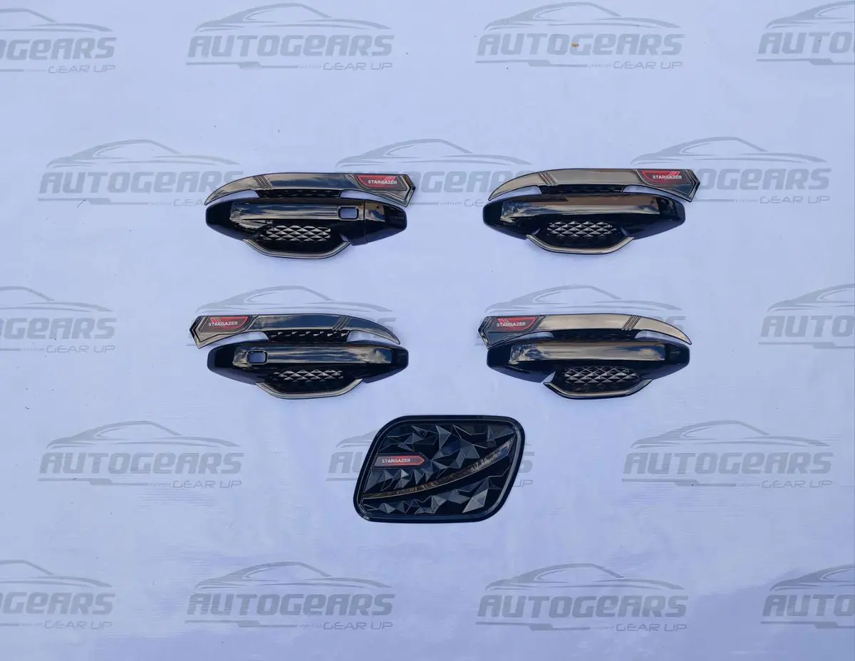 Hyundai Stargazer (2022 - 2026) Door Bowl, Door Handle, And Gas Tank Cover Set Piano Black 1
