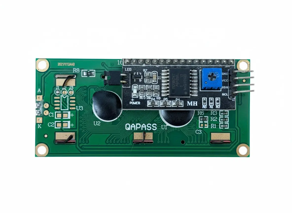 16X02 Lcd Display Module With I2c Serial Interface | Blue Backlight 1