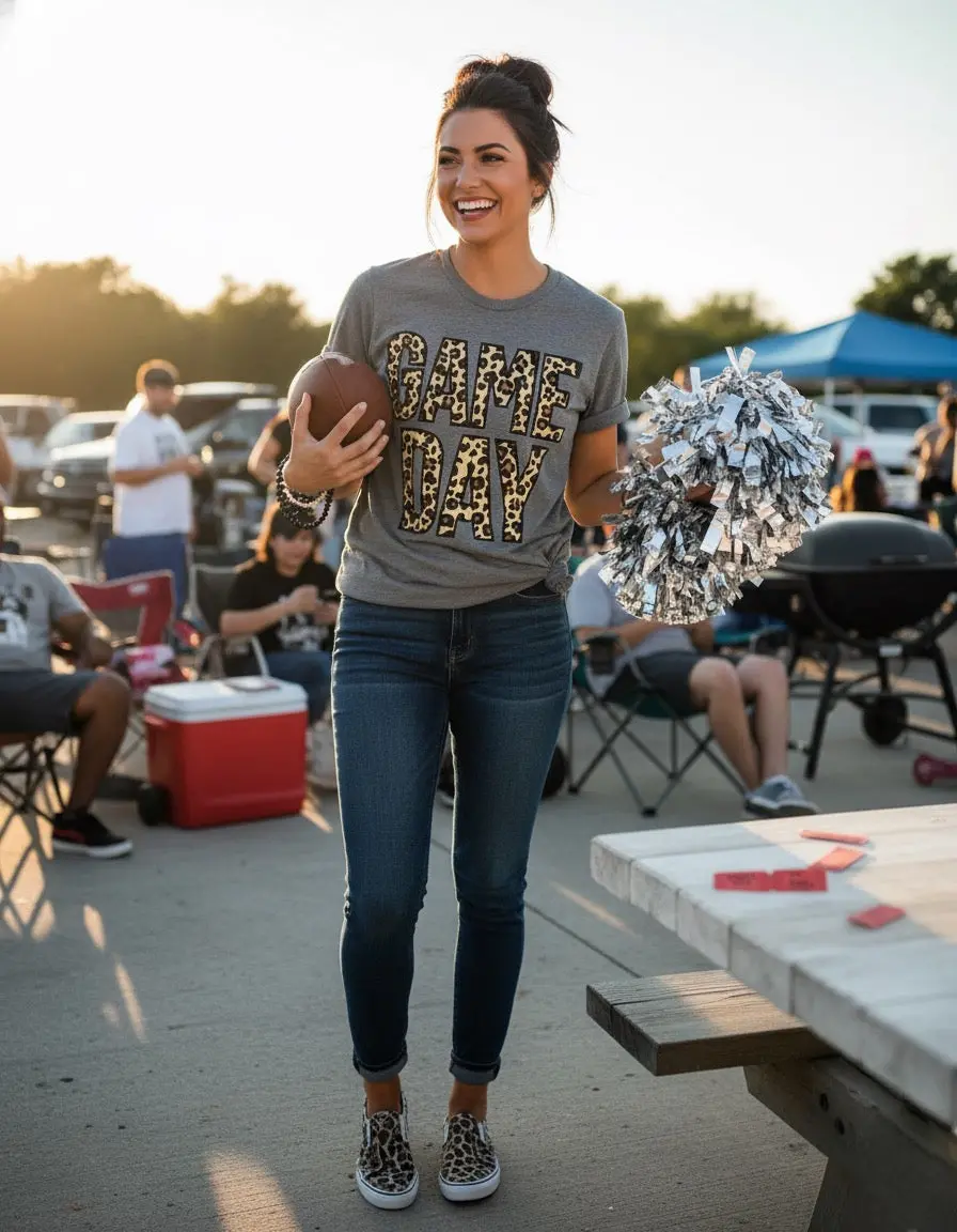 Game Day Leopard Print Tee 1