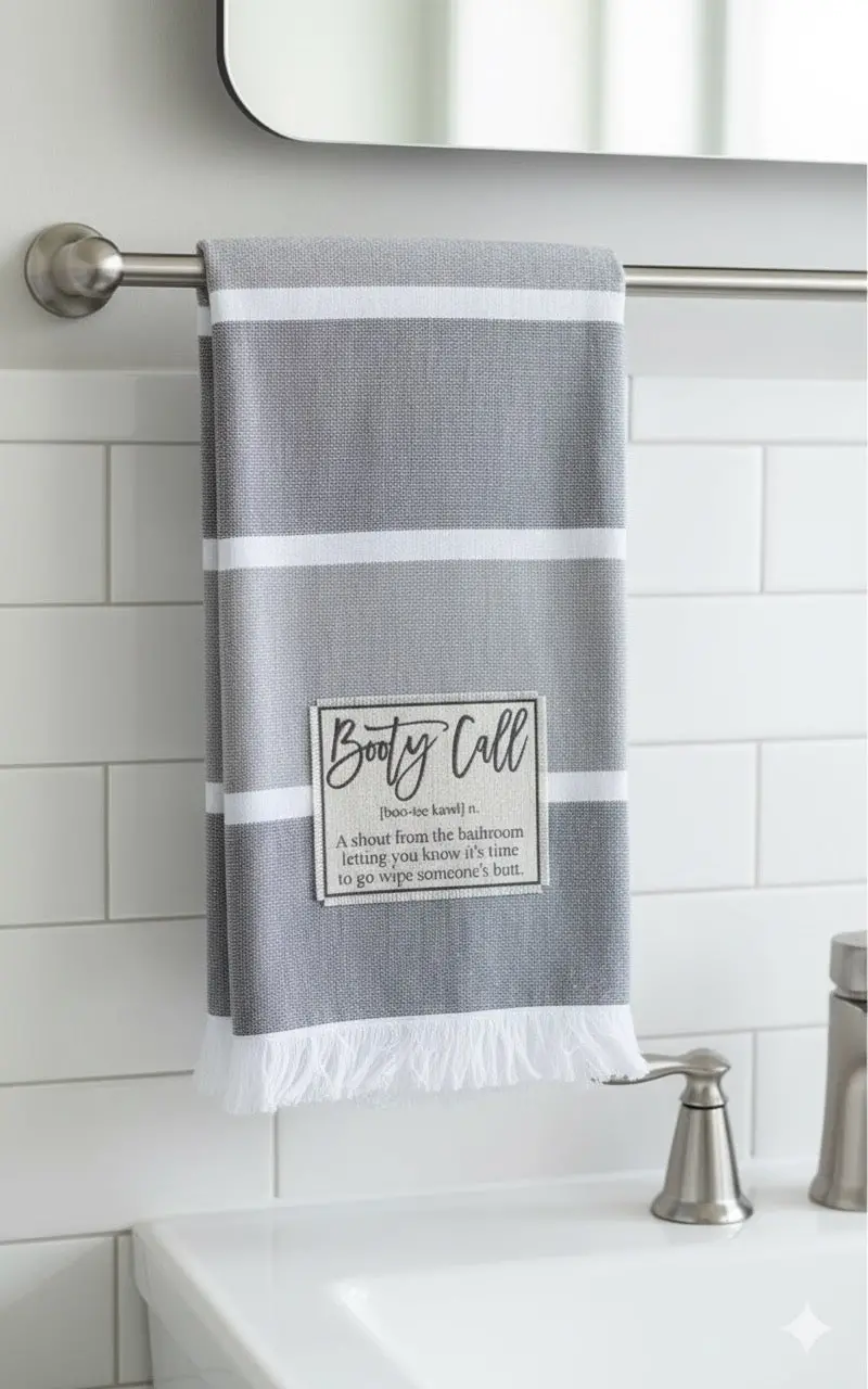 Restroom Humor Hand Towels 1