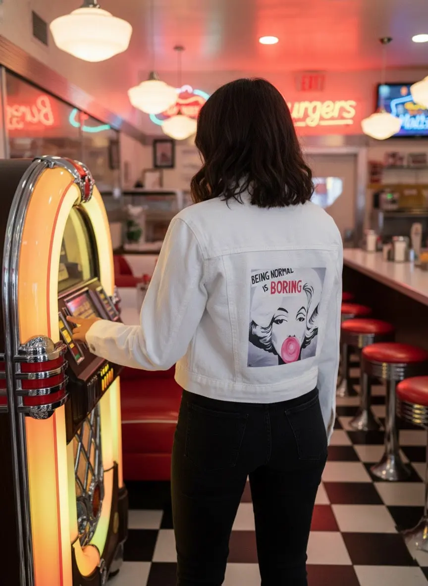 Being Normal Is Boring Denim Jacket 1