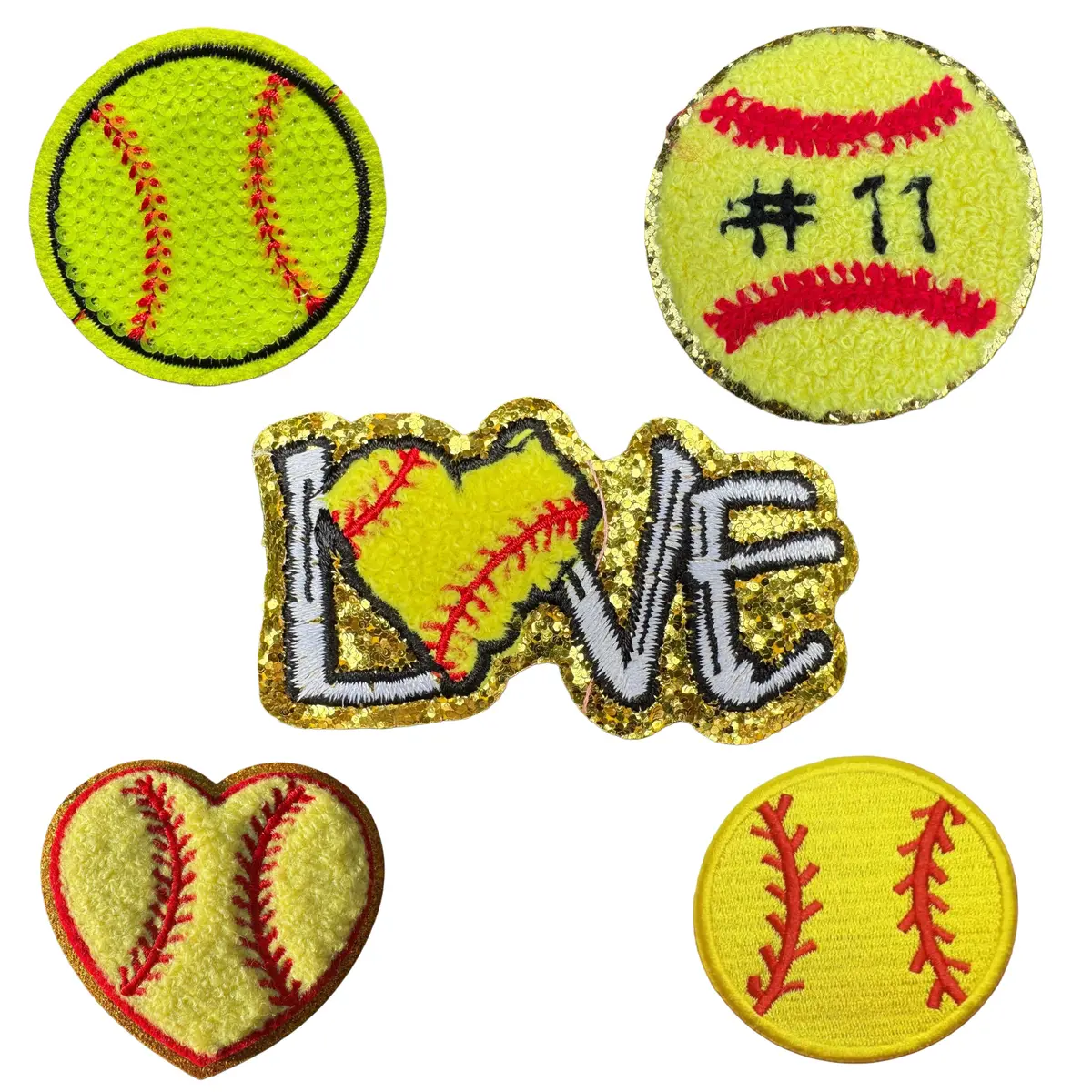 Softball Iron On Patches 1