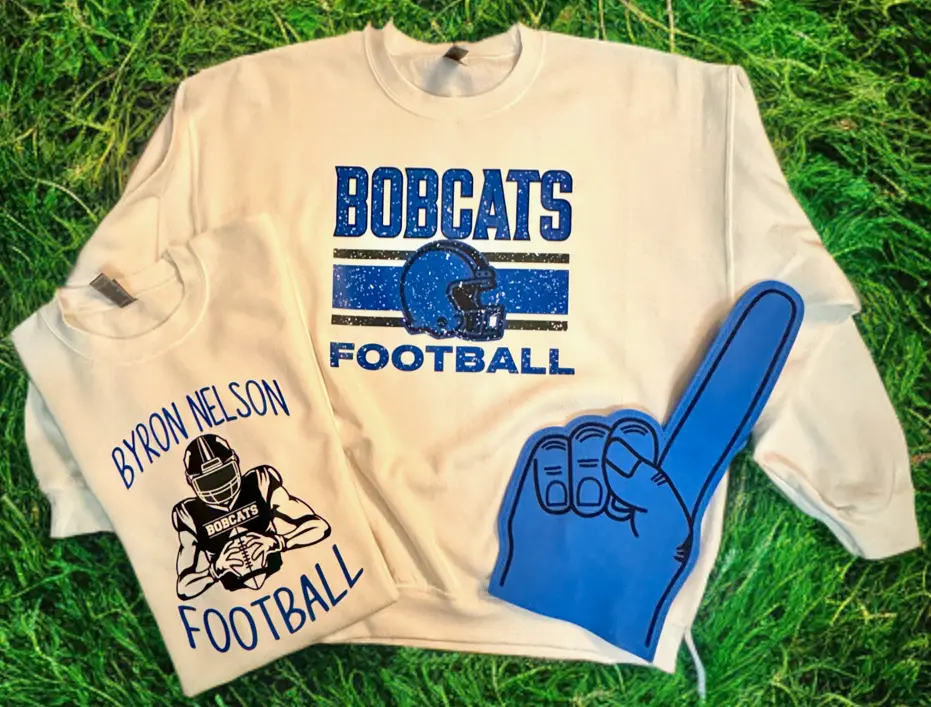 Bobcats Football Helmet Sweatshirt 1