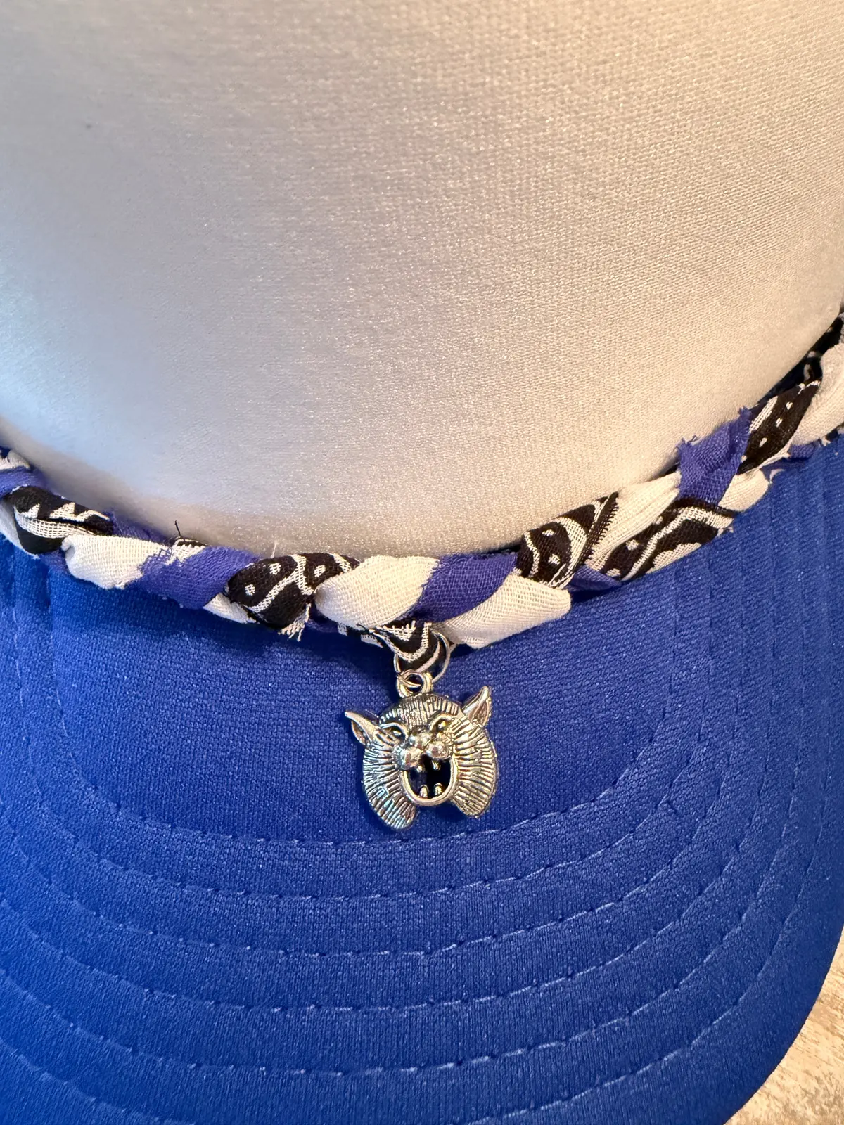 Bobcat Wildcat Fabric Hat Chain With Charm 1
