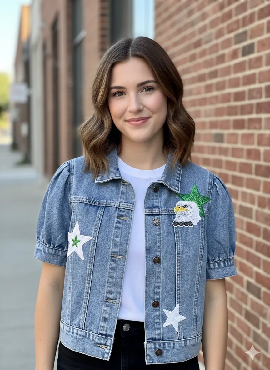 Custom Eagles Denim Jacket 1