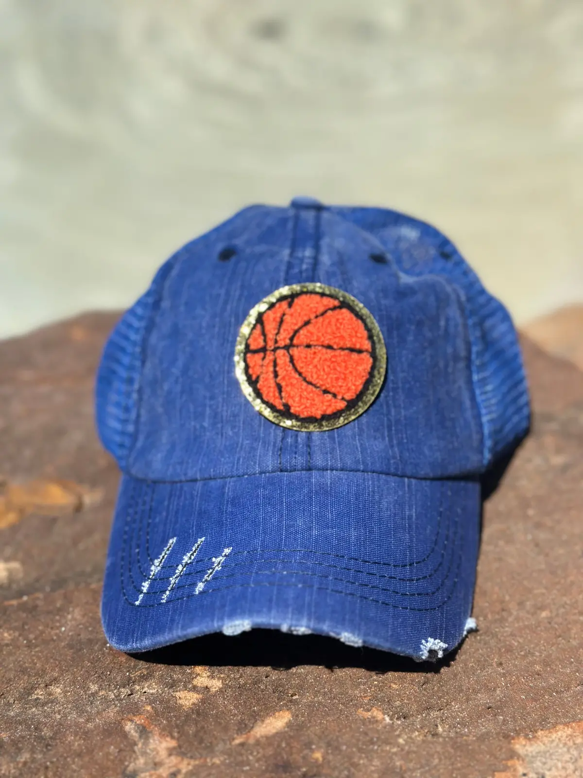 Chenille Basketball Patch Hats (Various Styles) 5