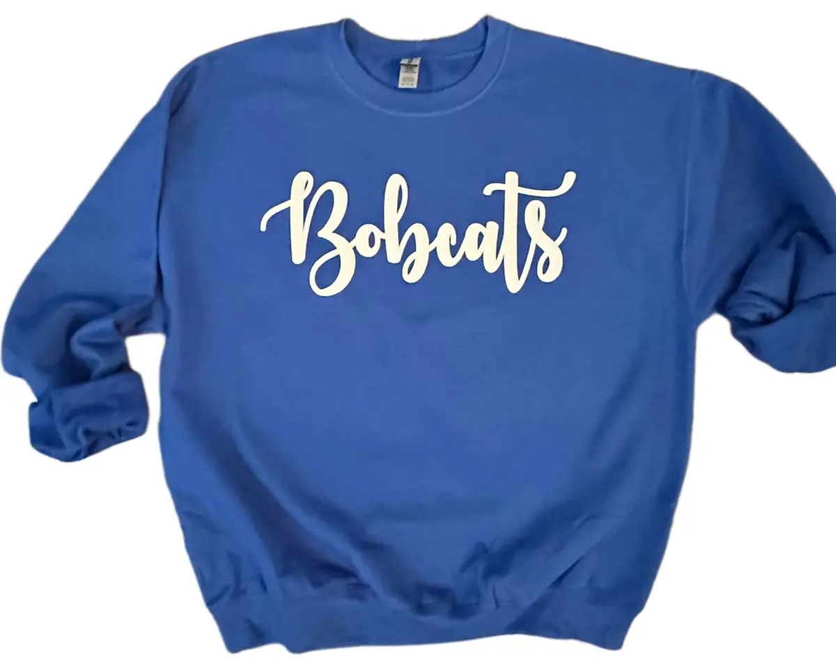 Blue Bobcats Puff Sweatshirt (Adult & Youth) 1