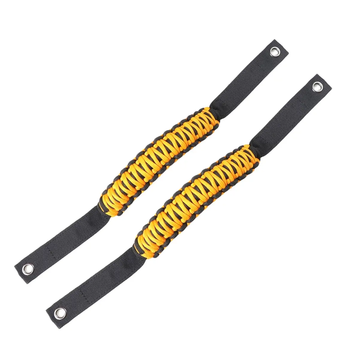 Bbm Paracord Grab Handles Set Of 2 For 2021+ Ford Bronco - Cyber Orange (Yellow) 1