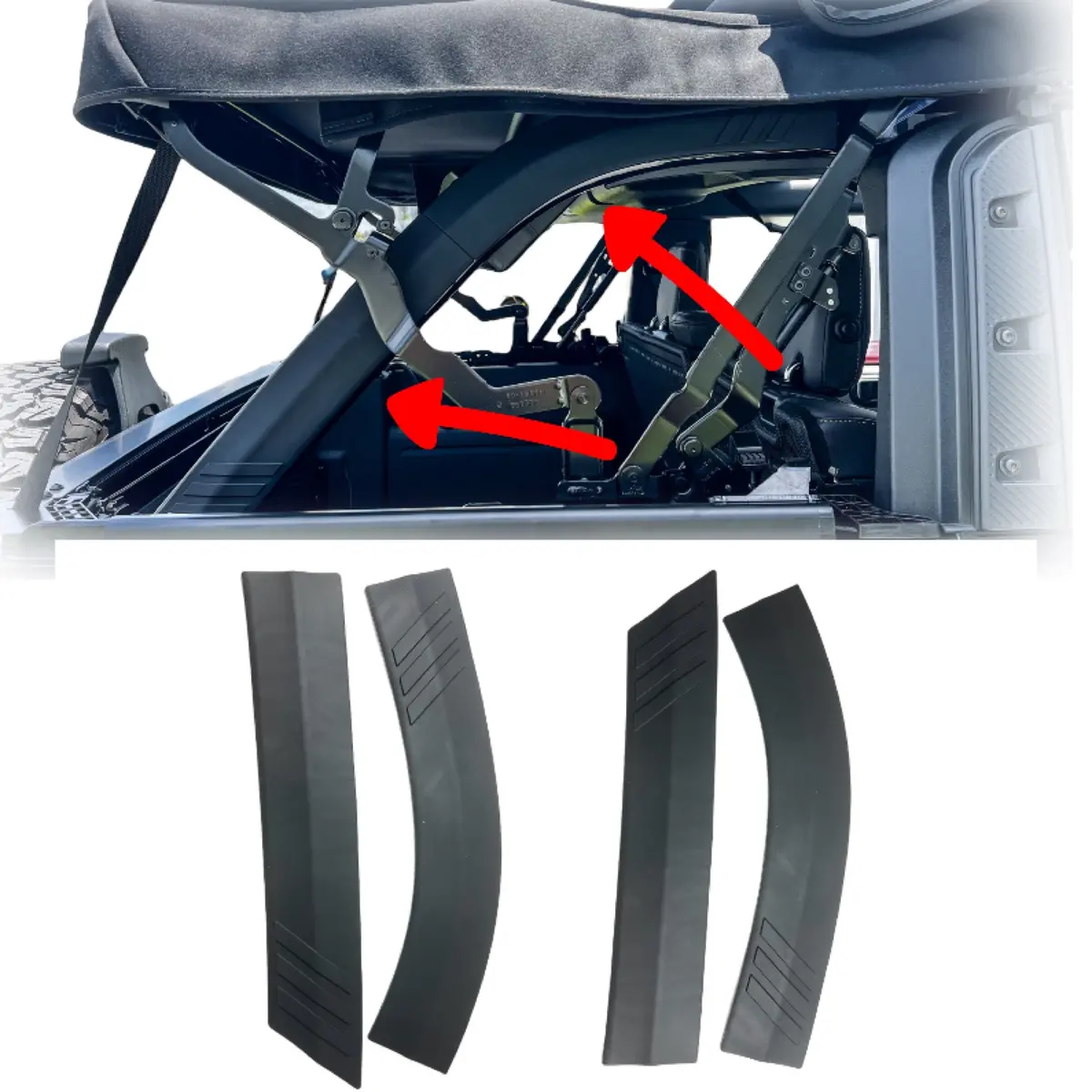 Bbm 4Pc Roll Bar Protection For 2021+ Ford Bronco 4 Door D-Pillar 1