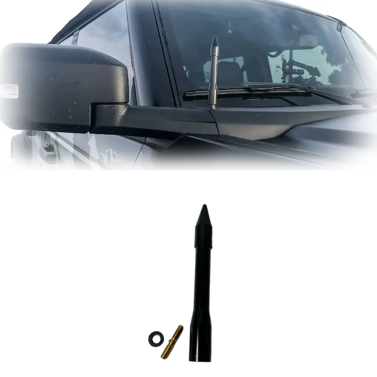 Bbm Black Bullet Shortie Antenna For 2021+ Ford Bronco 1
