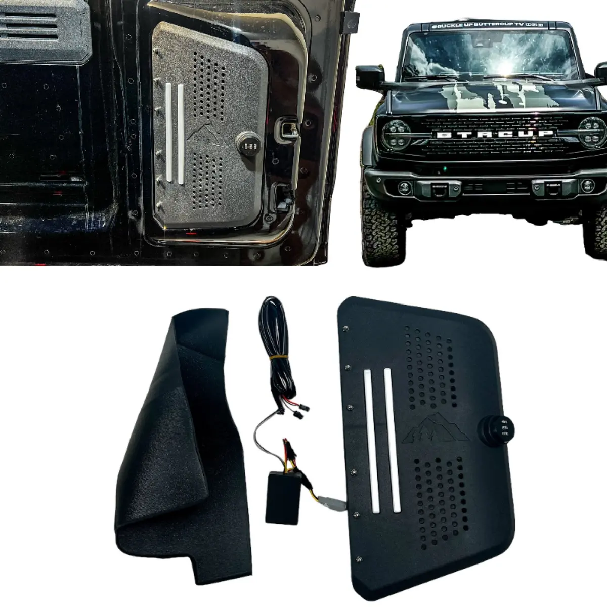 Lumen8 Tailgate Locking Storage Door With Light For 2021+ Ford Bronco | Bub6ggatelite 1
