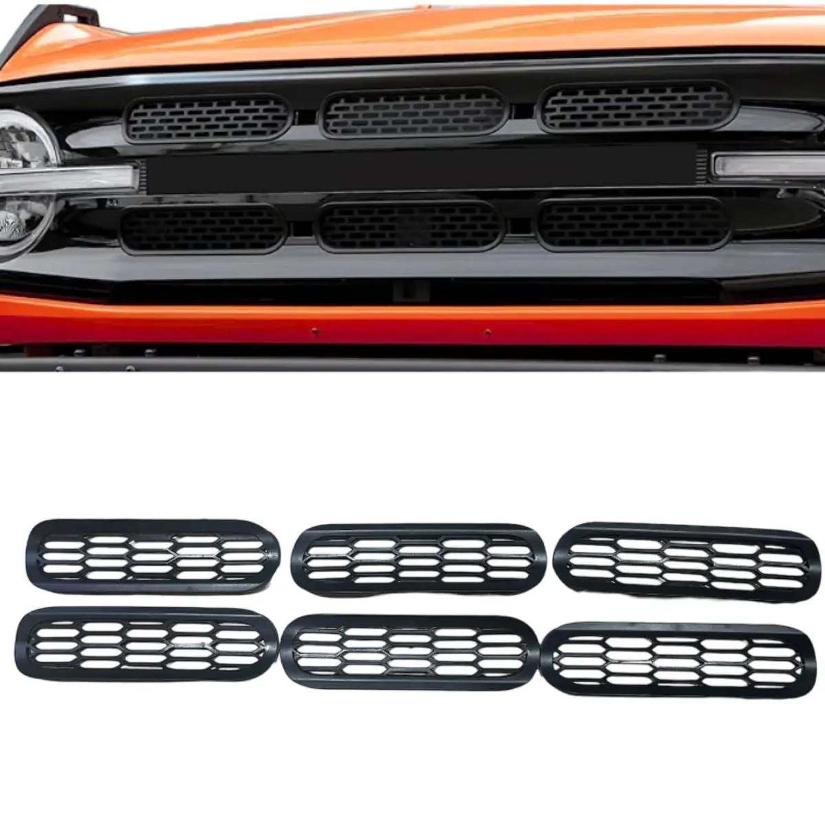 Lumen8 Outer Banks & Big Bend Grille Inserts For 2021+ Ford Bronco - Matte Black 1