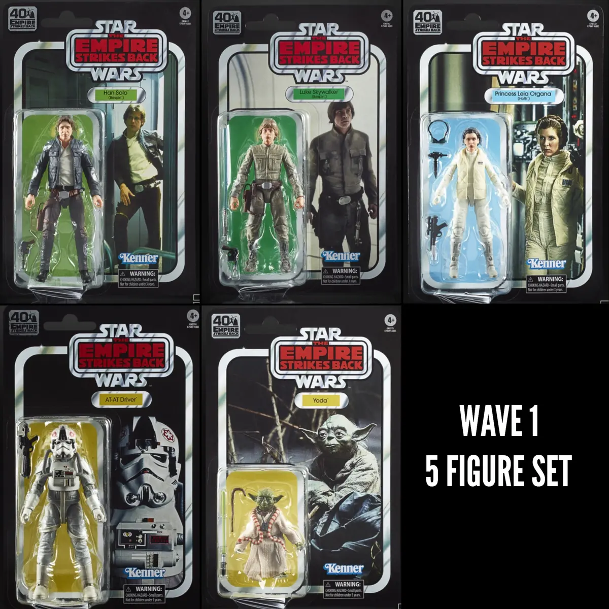 (Non Mint) Star Wars Black Series 40Th Esb Wave 1 (5 Figure Set) 1