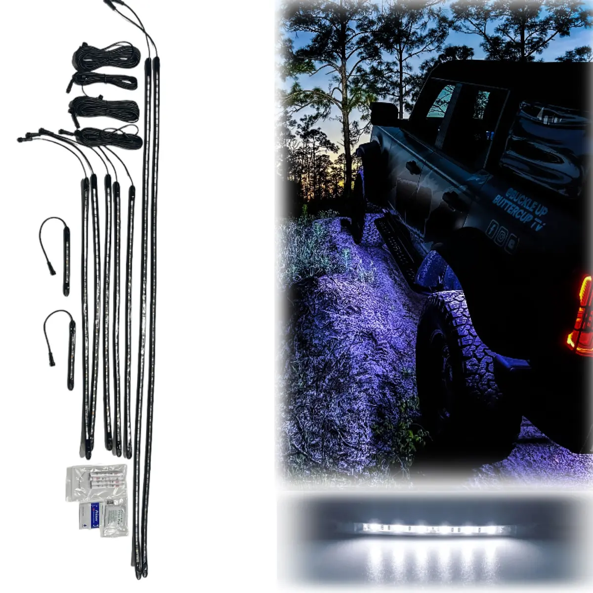 Street Glow Led Undercar Lighting Kit For 2021+ Ford Bronco Rock Light Strips 1