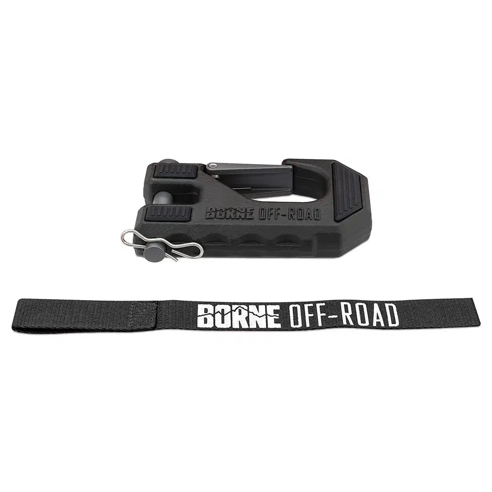 Borne Off-Road Winch Hook W/ Hand Tether For Ford Bronco & Universal Fitment | Bnwn-Hk-01Bk 1
