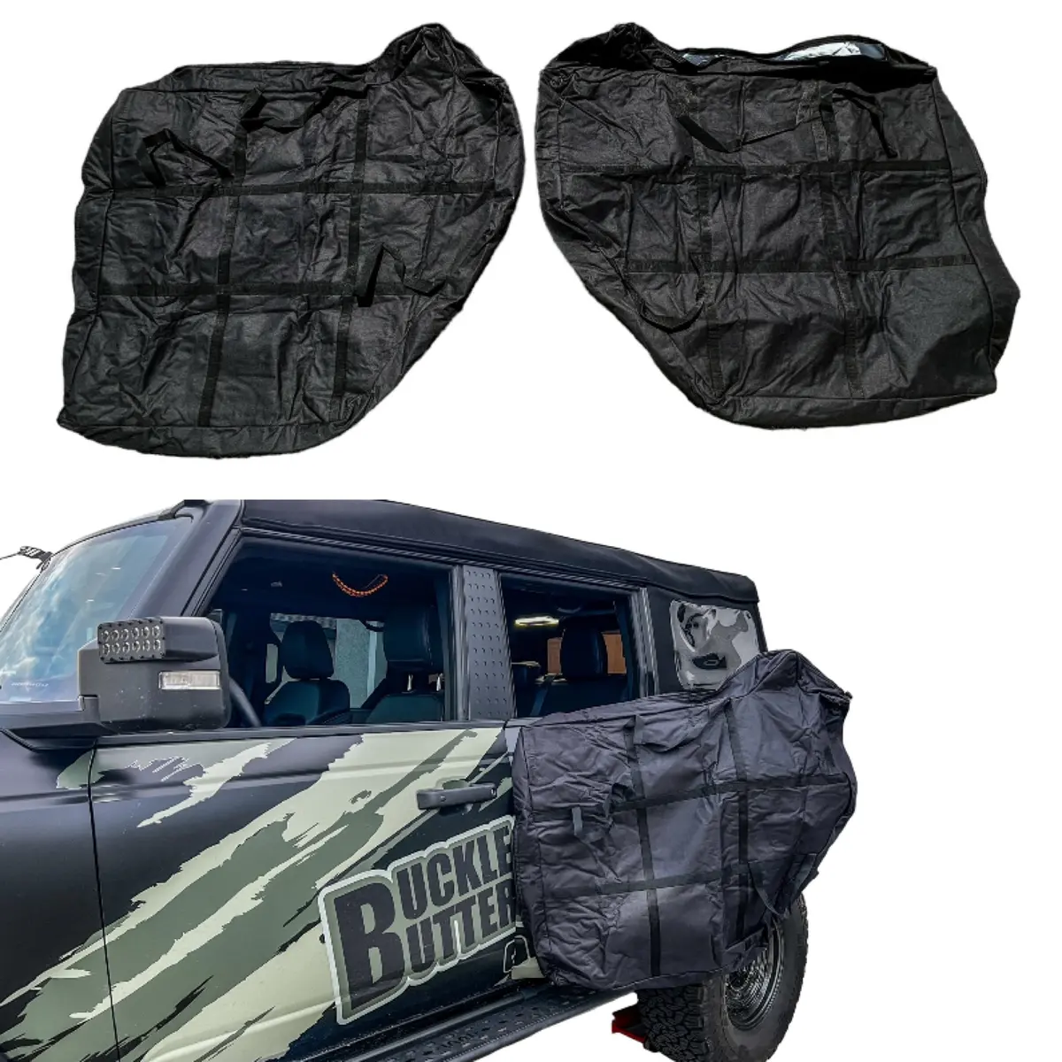 Bbm Rear Door Storage Bags For 2021+ Ford Bronco 4-Door - 2 Bags 1