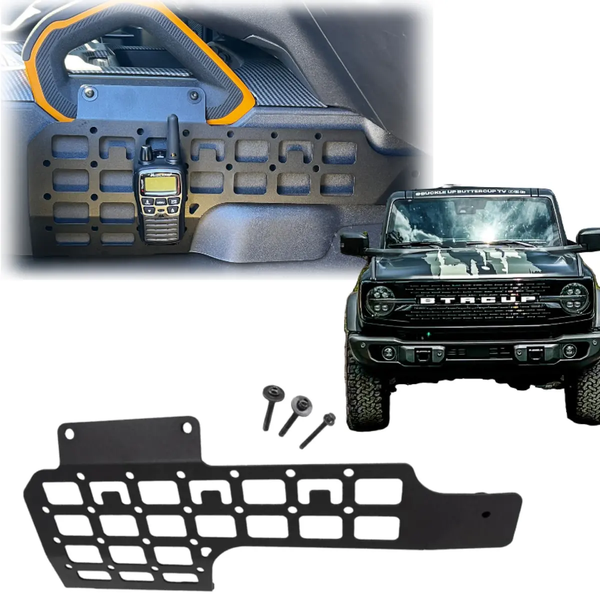 Bbm Passenger Side Center Console Molle Panel For 2021+ Ford Bronco 1