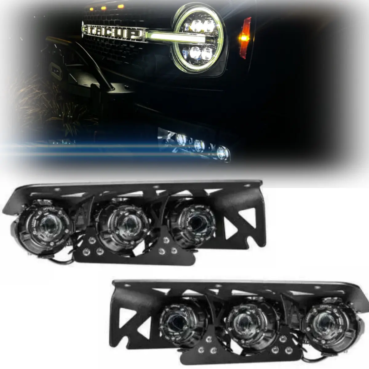 Oracle Lighting Laser Auxilary Led Fog Light Kit For 2021+ Ford Bronco W/ Modular Bumper 1