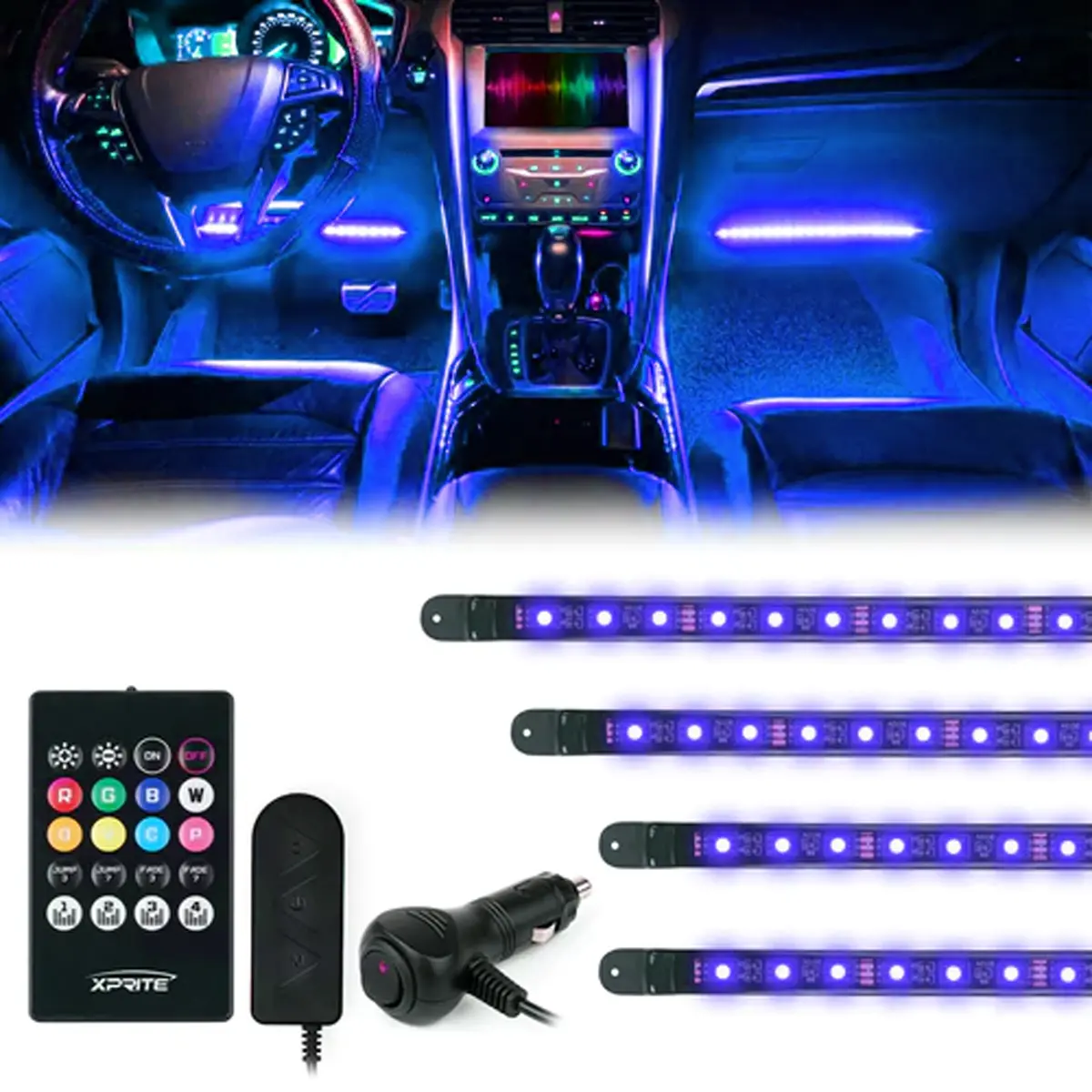 Interior Rgb Led Car Light Set With Remote Control | Celestial Series 1