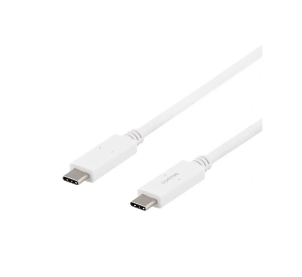 Deltaco Usb-C To Usb-C Cable, 5Gbit/S, 5A, 2M, White 1