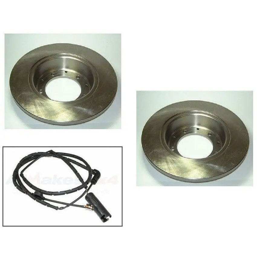 Rear Brake Rotor Disc X2 W/ Sensor 1