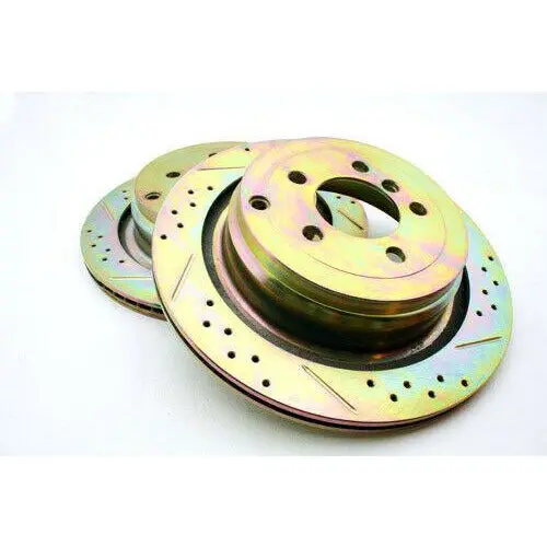 Rear Brake Rotor Disc Drilled Set 1