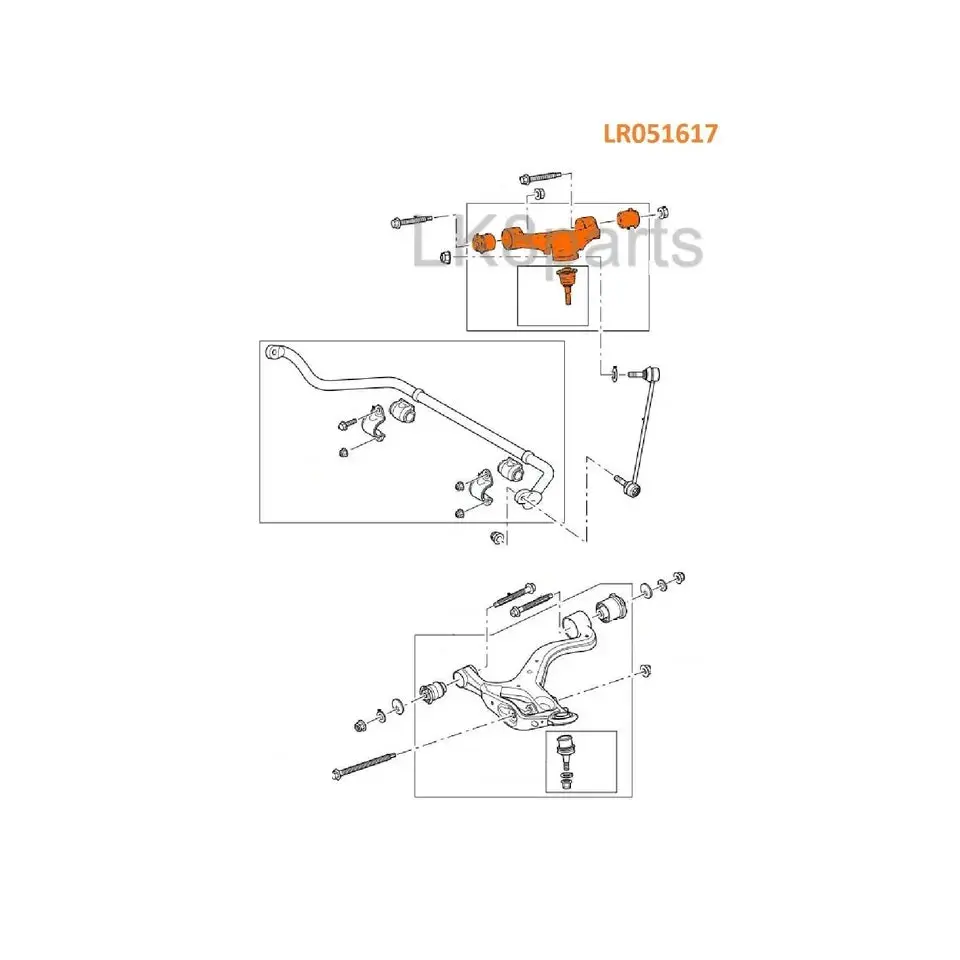 Lr051617-Front Upper Suspension Control Arm Rh Genuine Fits Range Rover Sport 2