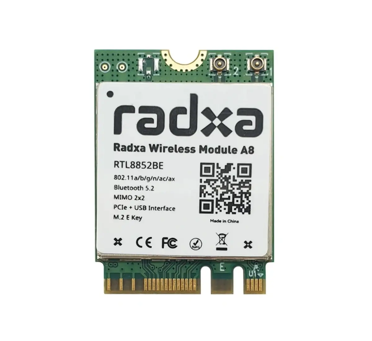 M.2 Wireless Module A8 For Rock 3A, Rock 5B, Wifi 6, Bt5.2 1