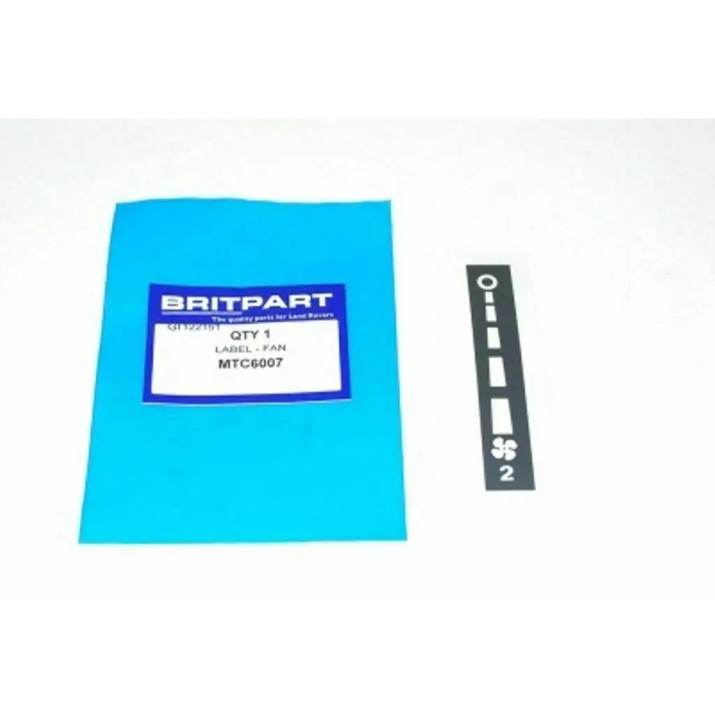 Ac A/C Fan Control Label 1