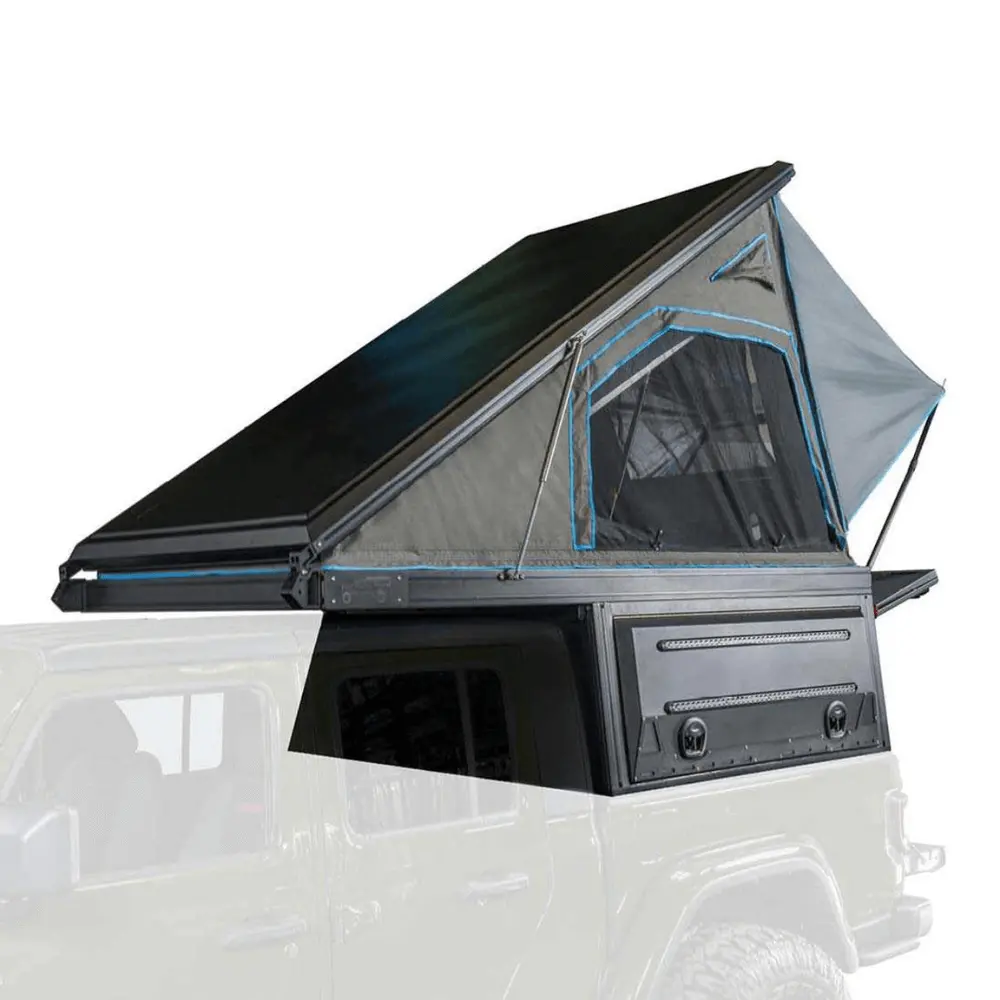 Magpak - Camper Shell/Roof Top Tent Combo With Lights, Rear Molle Panel, Side Tie Downs, Front & Rear Windows 1