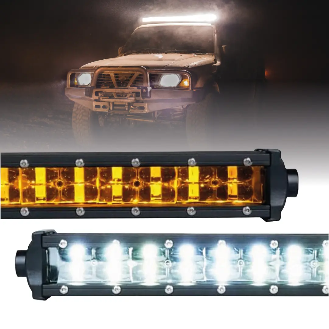 Double Row White Led Light Bar With Amber Backlight | Sunrise Series 1