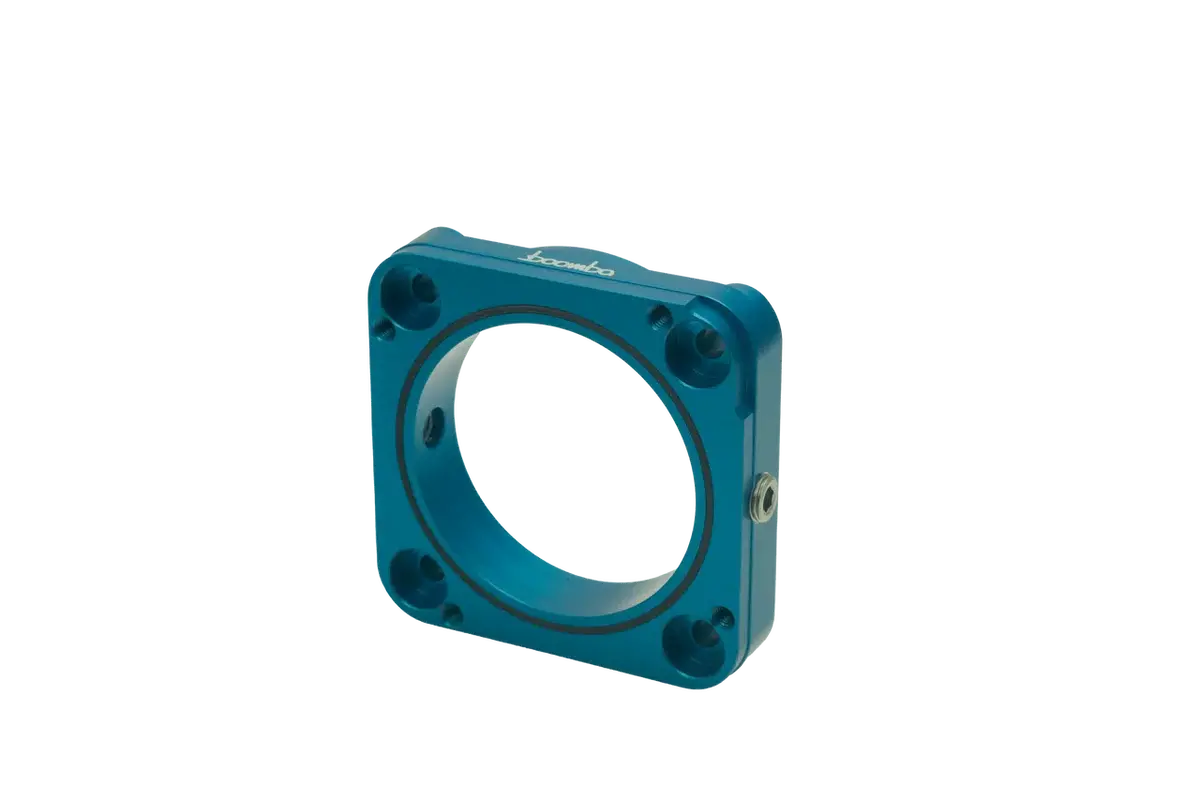 Boomba Racing 2.3L Throttle Body Spacer For 2021+ Ford Bronco & Ranger - Blue 1