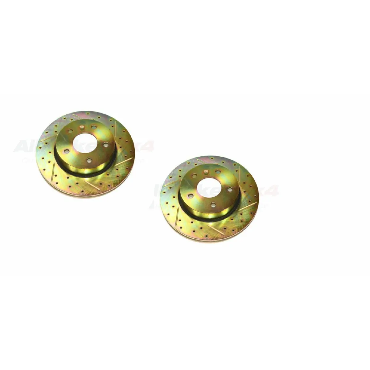 Front Brake Rotor Disc Set X2 Drilled Ntc8780cdg New 1