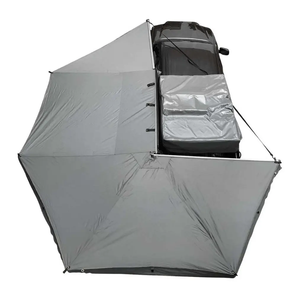 Nomadic Awning 270 Degree - Dark Gray With Black Cover 1