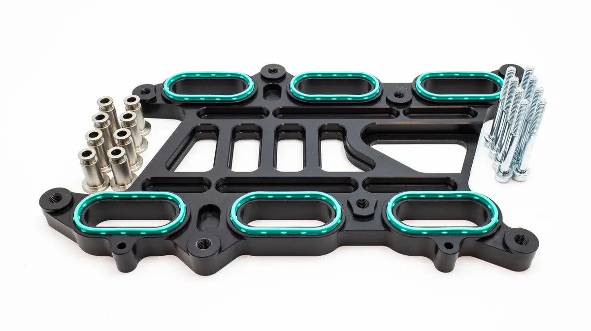 Boomba Racing Intake Manifold Spacer For 2.7L 2021+ Ford Bronco - Black 1