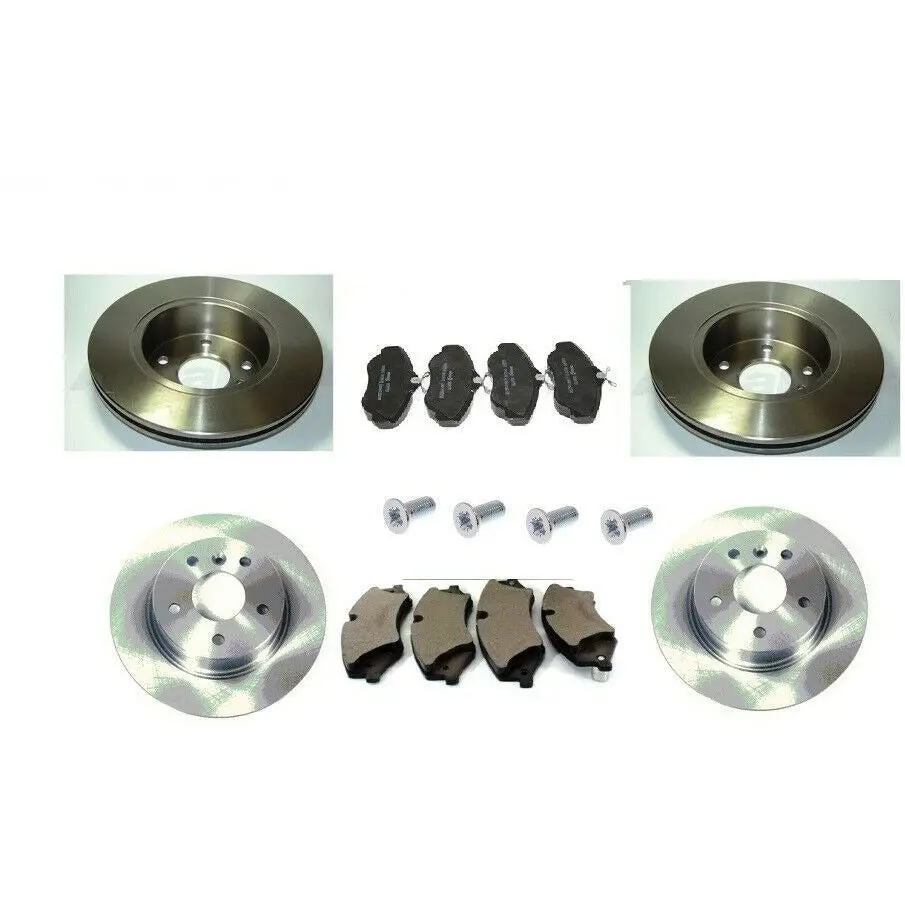 New Front And Rear Brake Discs & Brake Pads Kit Set 1