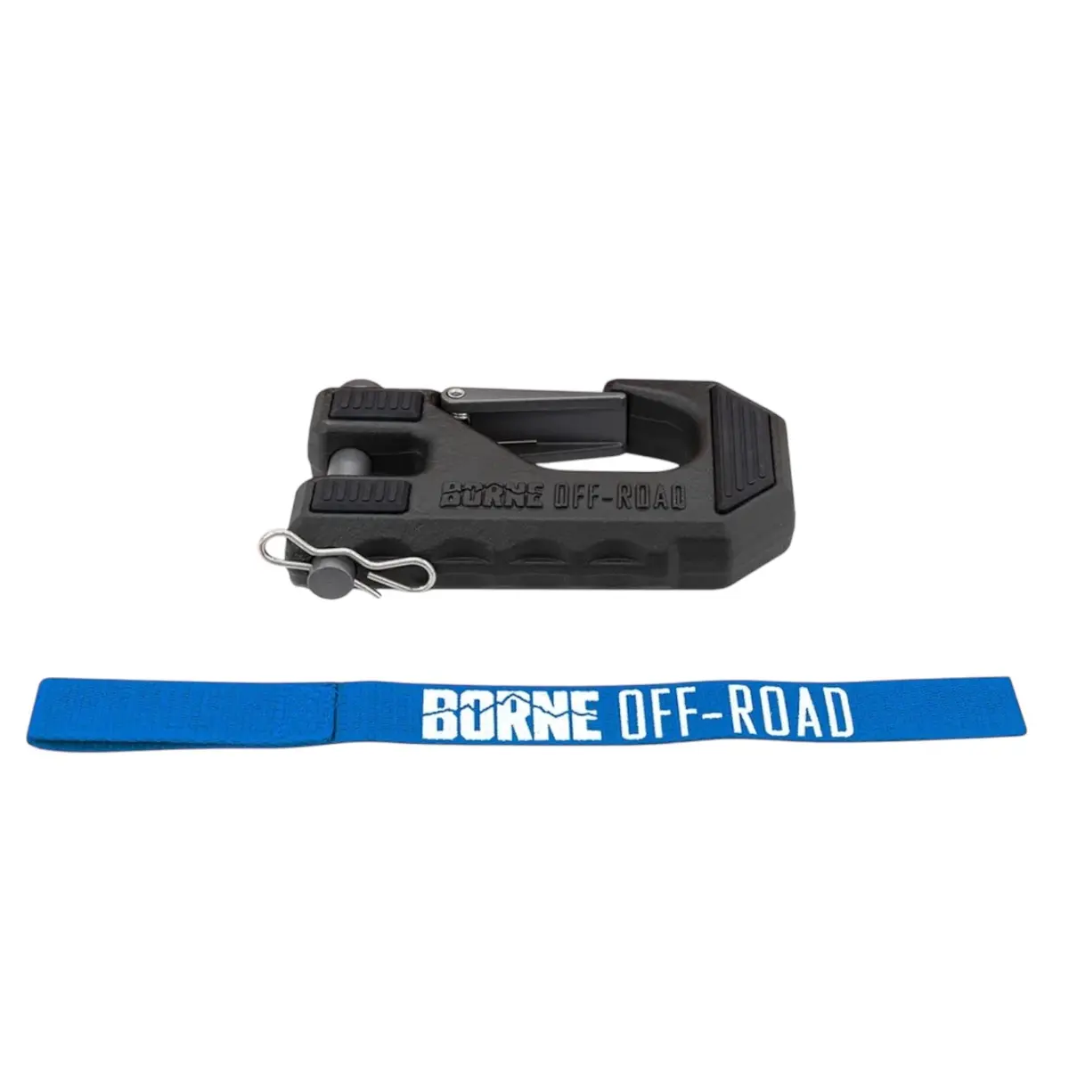 Borne Off-Road Winch Hook & Hand Tether (Blue) Universal Fitment | Bnwn-Hk-01Bl 1